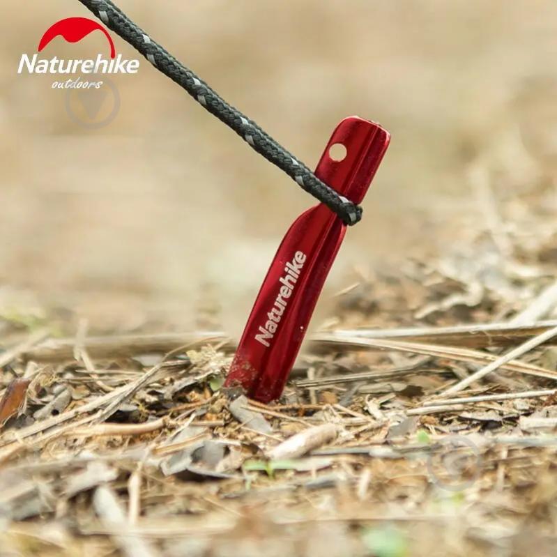 Комплект колышков Naturehike алюминиевые V-образные NH17D026-D, 16 см, красный (8 шт.) - фото 6