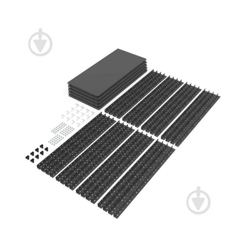 Стеллаж Меткас Элегант 1840x950x440 мм антрацит металл полки 5 шт. краска - фото 2