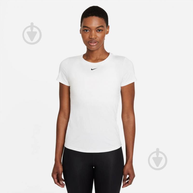 Футболка Nike W NK ONE DF SS SLIM TOP DD0626-100 р.XS белый - фото 1