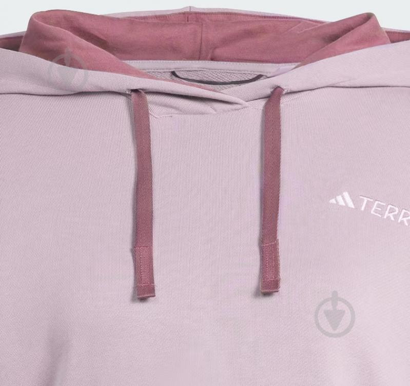 Джемпер Adidas W TX LOGO HOODY IN4712 р.XS розовый - фото 5