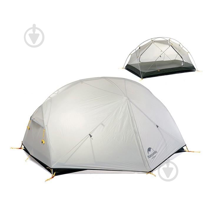 Палатка Naturehike сверхлегкий двухместный с футпринтом Mongar NH17T007-M, 20D, серый 6927595708071 - фото 1