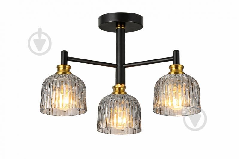 Люстра підвісна Sensio Prism 3x40 Вт E14 чорний HU-C-074601-3 - фото 1