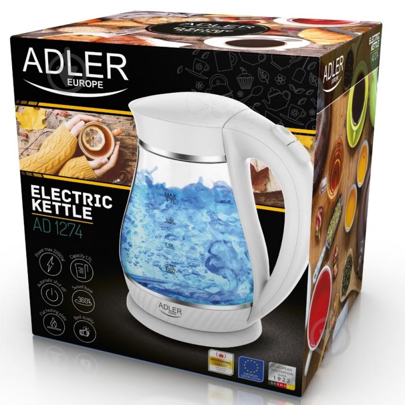 Электрочайник Adler AD 1274 white - фото 7