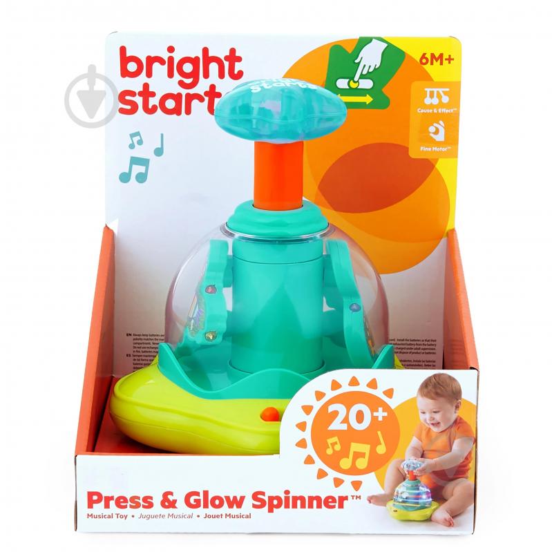 Юла Bright Starts "Press & Glow Spinner" 10042 - фото 2