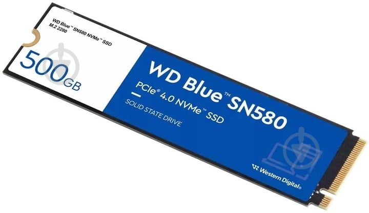 SSD-накопичувач WD Blue SN580 500GB M.2 PCI Express 5.0 x4 3D NAND (WDS500G3B0E) - фото 2