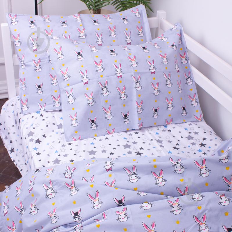 Комплект постільної білизни MirSon 143х210 см Kids Time 17-0527 Bunnies Бязь різнокольоровий - фото 3