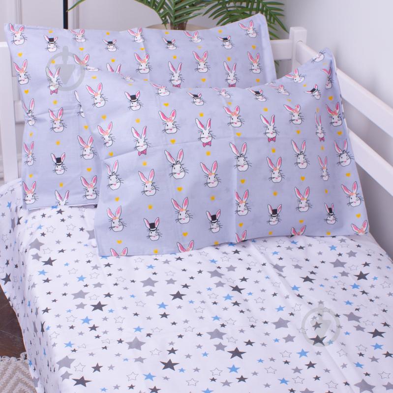 Комплект постільної білизни MirSon 143х210 см Kids Time 17-0527 Bunnies Бязь різнокольоровий - фото 5