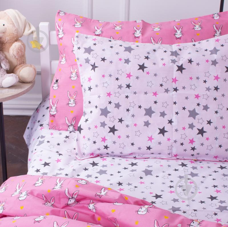 Комплект постельного белья MirSon 143х210 см Kids Time 17-0528 Bunnies pink Бязь разноцветный - фото 4