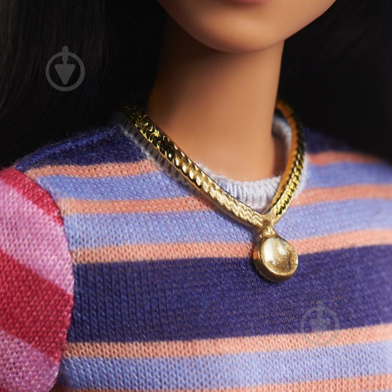 Кукла Barbie Модница в полосатом платье GYB02 - фото 4
