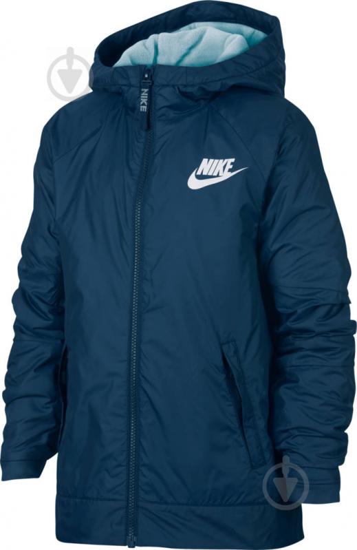 Куртка демісезонна Nike B NSW JKT FLC LND OW 939556-474 синя - фото 1