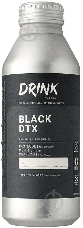 Безалкогольний напій Drink Waters Блек DTX 0,47 л - фото 1