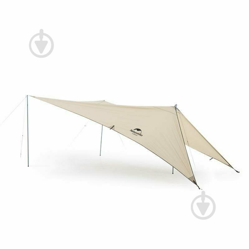 Тент Naturehike для кемпінгу Car Rear Canopy NH21TM001, 590*340 см, золотий (з трьома стійками) gold - фото 1