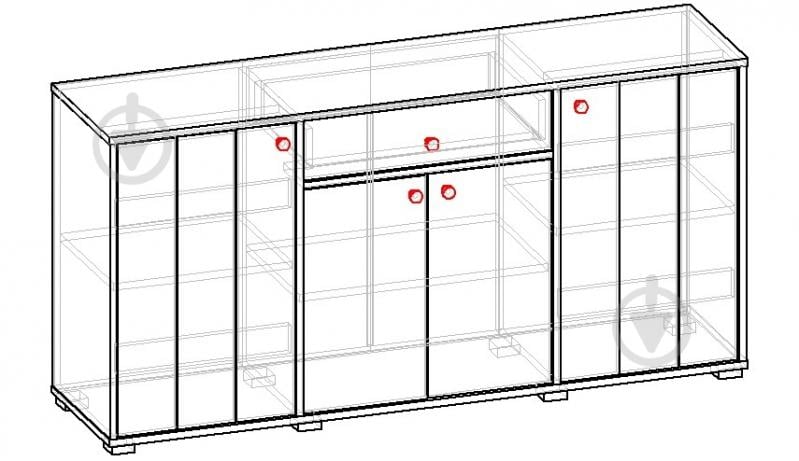 Комод Вісент 1ш 4д Балтік БЛ05 1600х400х800 артвуд світлий /артвуд світлий - фото 2