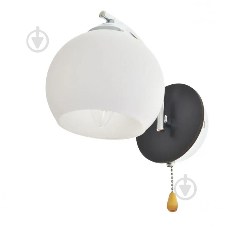 Бра Brille LK-657W 60 Вт Е27 хром/белый 29-119 - фото 1