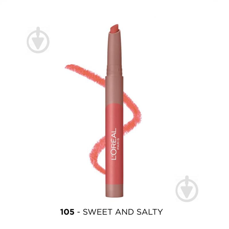 Помада-олівець L'Oreal Paris Matte Lip Crayon 105 Sweet Salty 1,3 г - фото 2