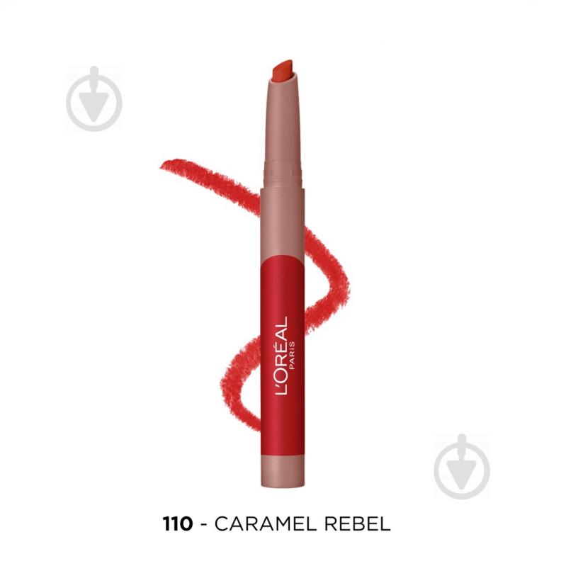 Помада-олівець L'Oreal Paris Matte Lip Crayon 110 Caramel Rebel 1,3 г - фото 2