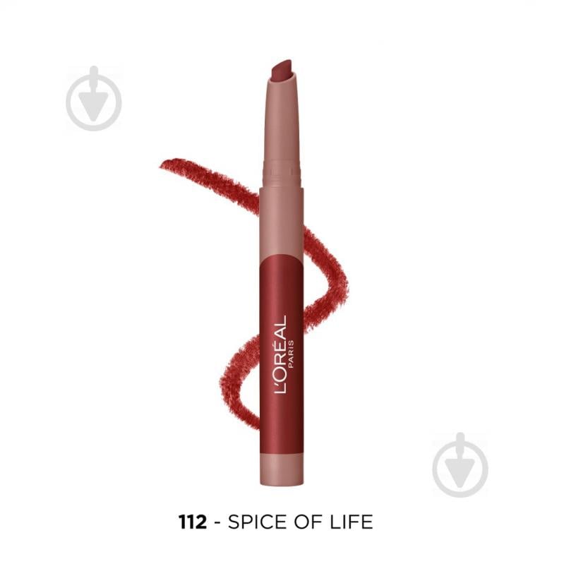 Помада-олівець L'Oreal Paris Matte Lip Crayon 112 Spice of Life 1,3 г - фото 2