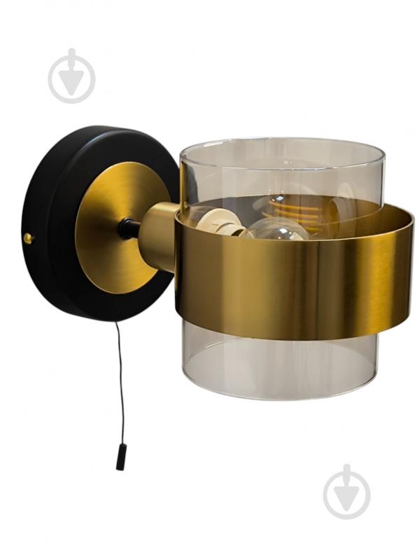 Бра Brille BR-271W 60 Вт E27 черный/золотой 29-417 - фото 1