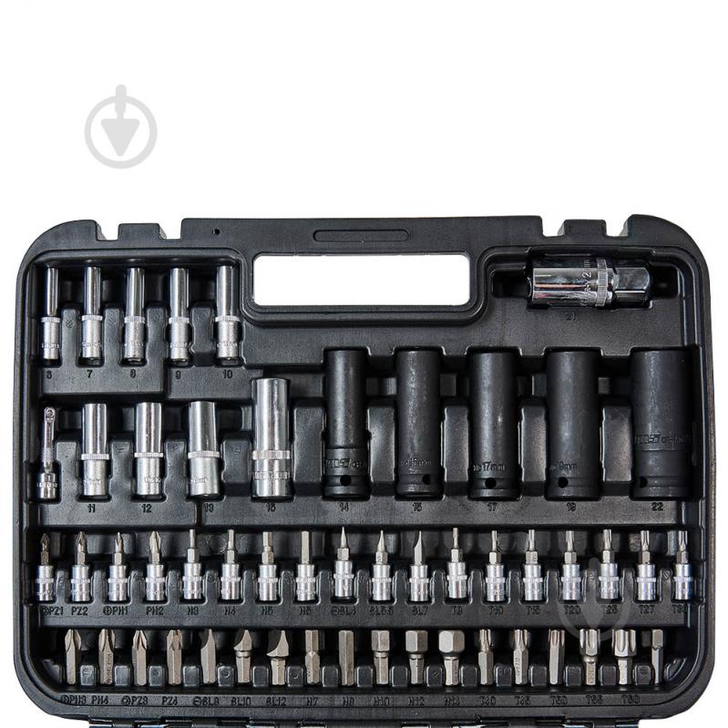 Набір головок Vitals 1/4″ и 1/2″ 111 предметів Master Impact + Superlock 1/2”(M)x1/4”(M) 111 шт. 186169 - фото 6