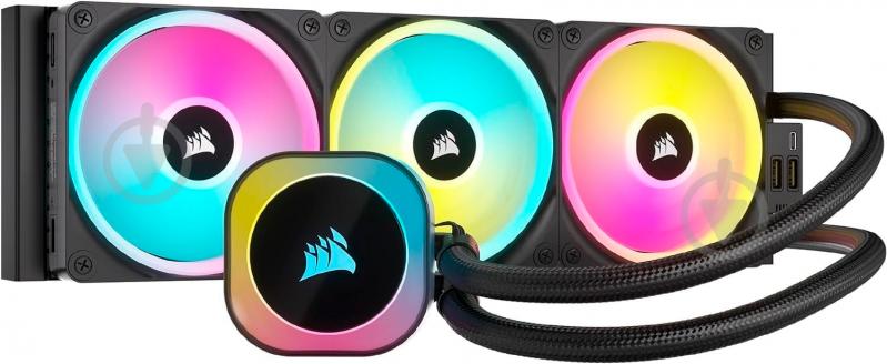 Система водяного охолодження Corsair iCUE Link H150i RGB AIO Liquid CPU Cooler Black (CW-9061003-WW) - фото 1