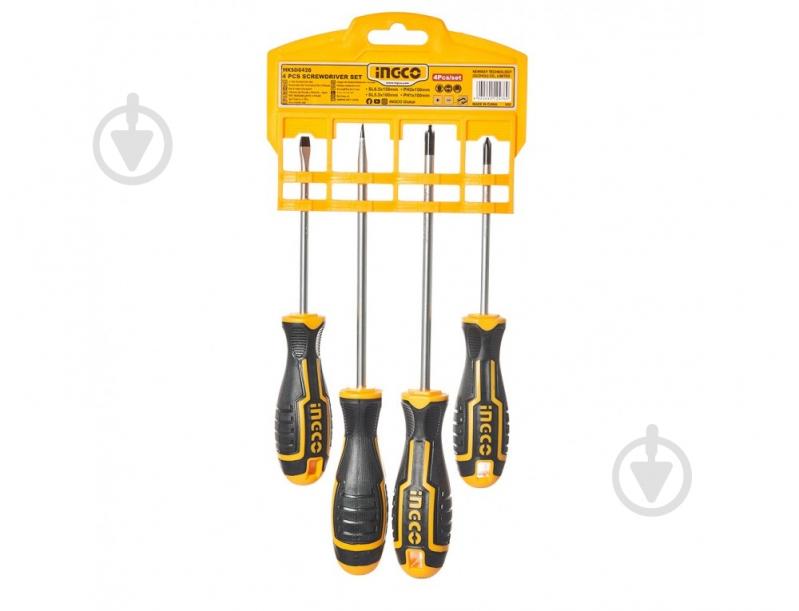 Набір викруток INGCO 4 шт. HKSD0428 - фото 1 Набір викруток INGCO 4 шт. HKSD0428 - фото 1