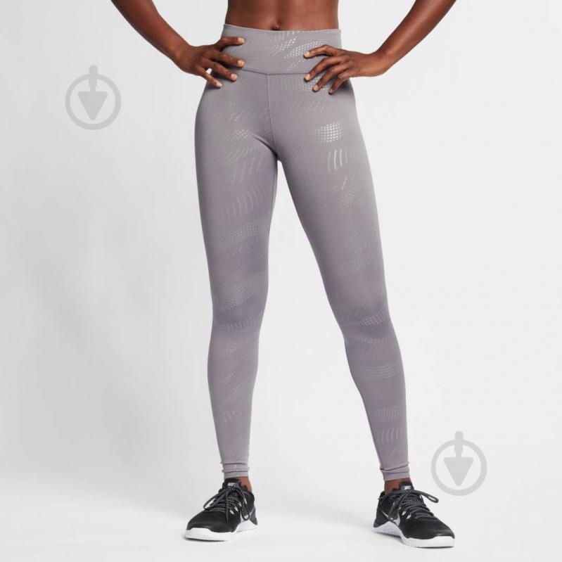Лосины Nike W ONE TIGHT PRT AR7576-056 р.S серый - фото 1