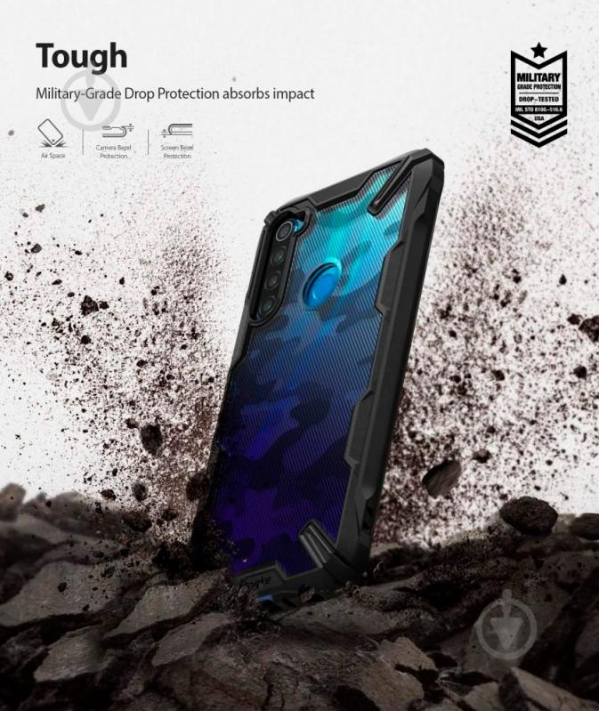 Чехол Ringke Fusion X Design Camo Black для Xiaomi Redmi Note 8 - фото 10