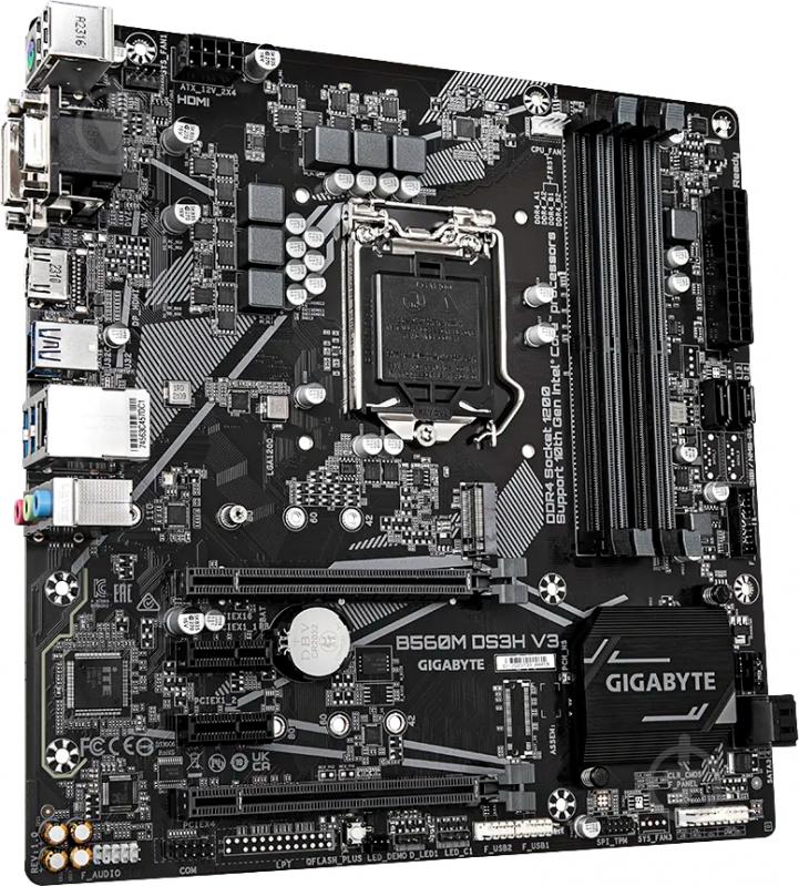 Материнская плата Gigabyte B560M DS3H V3 (Intel B560, micro ATX) - фото 2