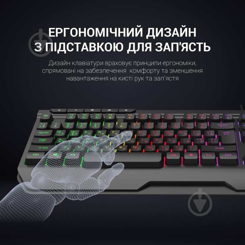 Клавіатура ігрова GamePro GK550 USB (GK550) black - фото 7