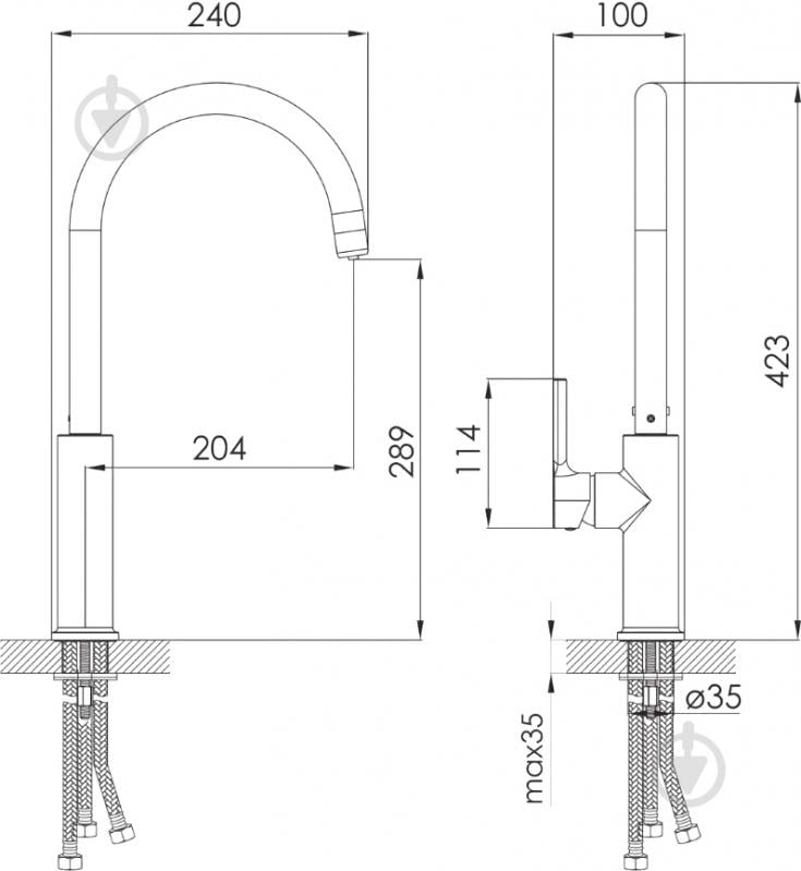 Смеситель для кухни Imprese Pivot WD F03408501WD - фото 2