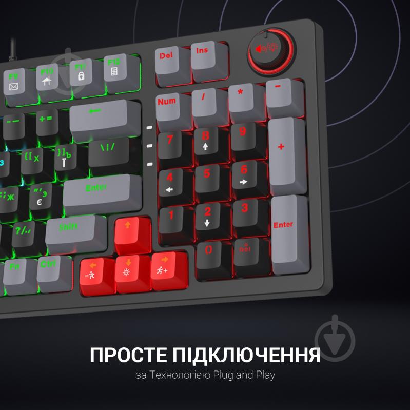 Клавиатура игровая GamePro MK120B Blue Switches USB (MK120B) black - фото 9