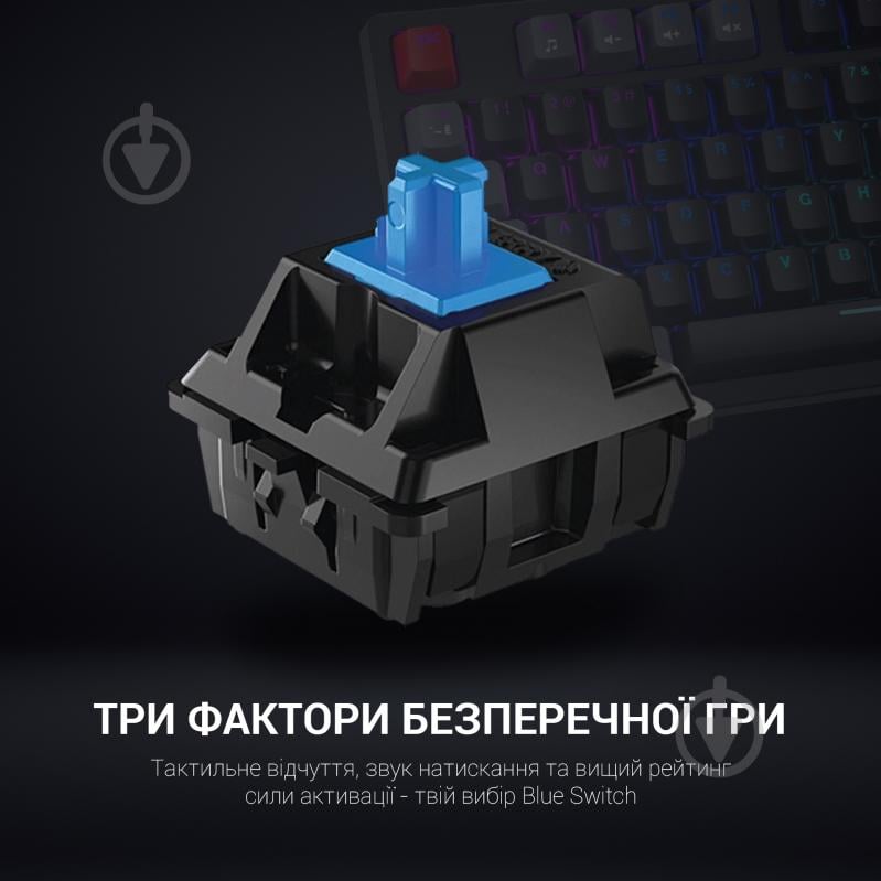 Клавиатура игровая GamePro MK120B Blue Switches USB (MK120B) black - фото 11