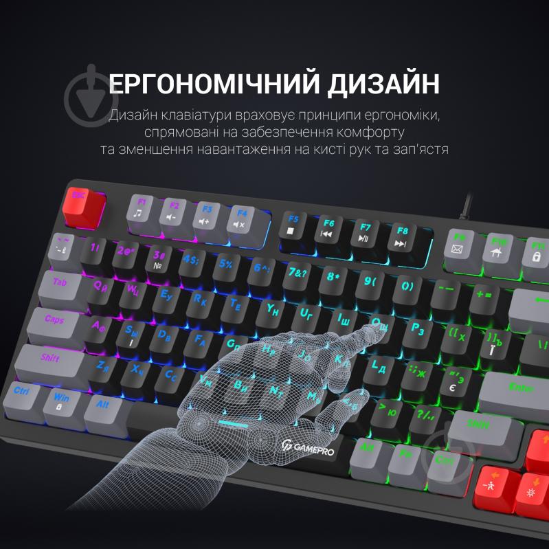 Клавиатура игровая GamePro MK120B Blue Switches USB (MK120B) black - фото 6