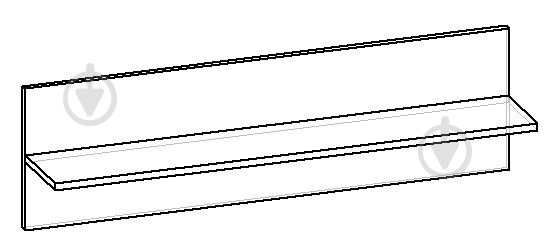 Полка навесная Вісент 120 Дейзи Д15 1200x350 артвуд светлый/графит/скай - фото 2