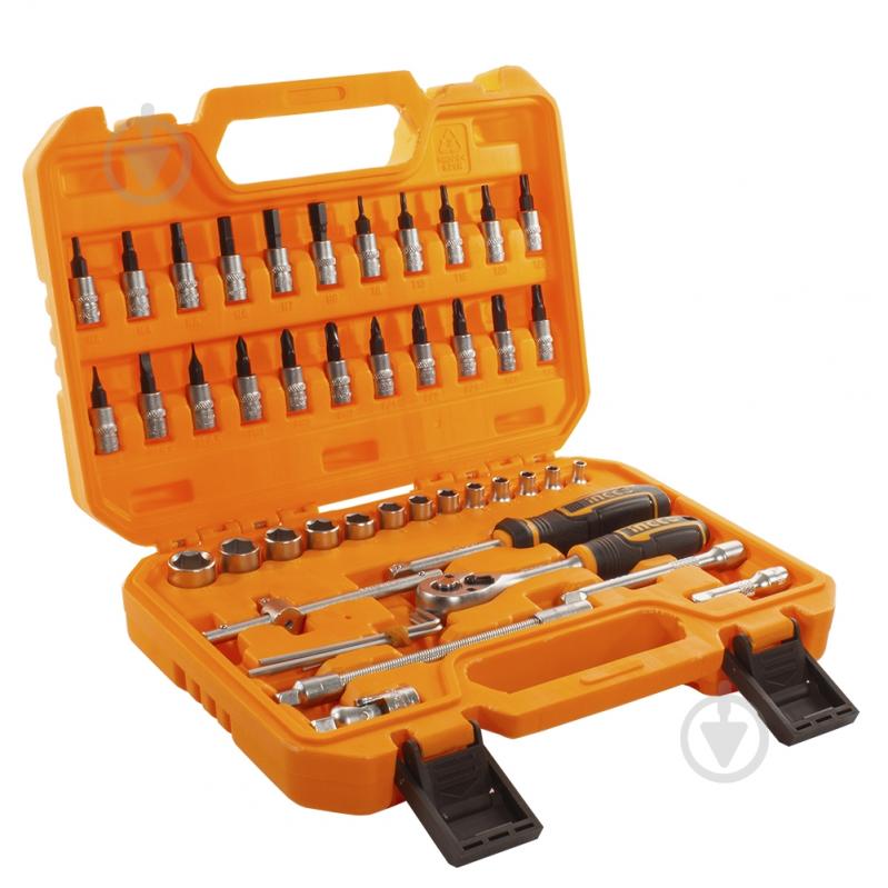 Набор головок и бит с трещоткой INGCO 1/4" 46 шт. HKTS14462 - фото 1 Набор головок и бит с трещоткой INGCO 1/4" 46 шт. HKTS14462 - фото 1