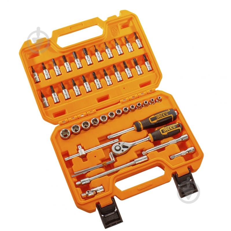 Набор головок и бит с трещоткой INGCO 1/4" 46 шт. HKTS14462 - фото 2 Набор головок и бит с трещоткой INGCO 1/4" 46 шт. HKTS14462 - фото 2