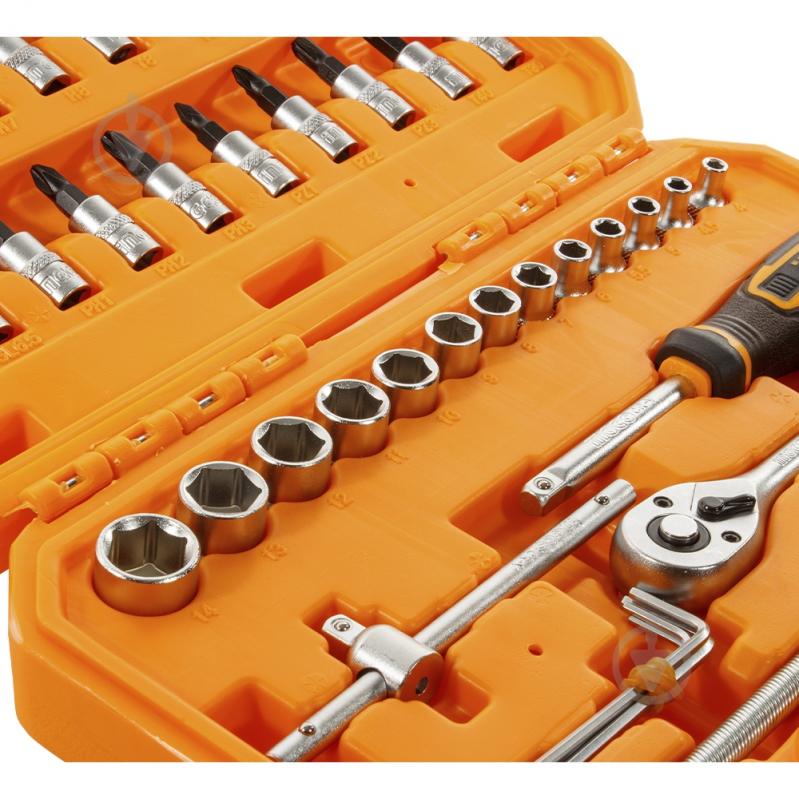 Набор головок и бит с трещоткой INGCO 1/4" 46 шт. HKTS14462 - фото 5 Набор головок и бит с трещоткой INGCO 1/4" 46 шт. HKTS14462 - фото 5