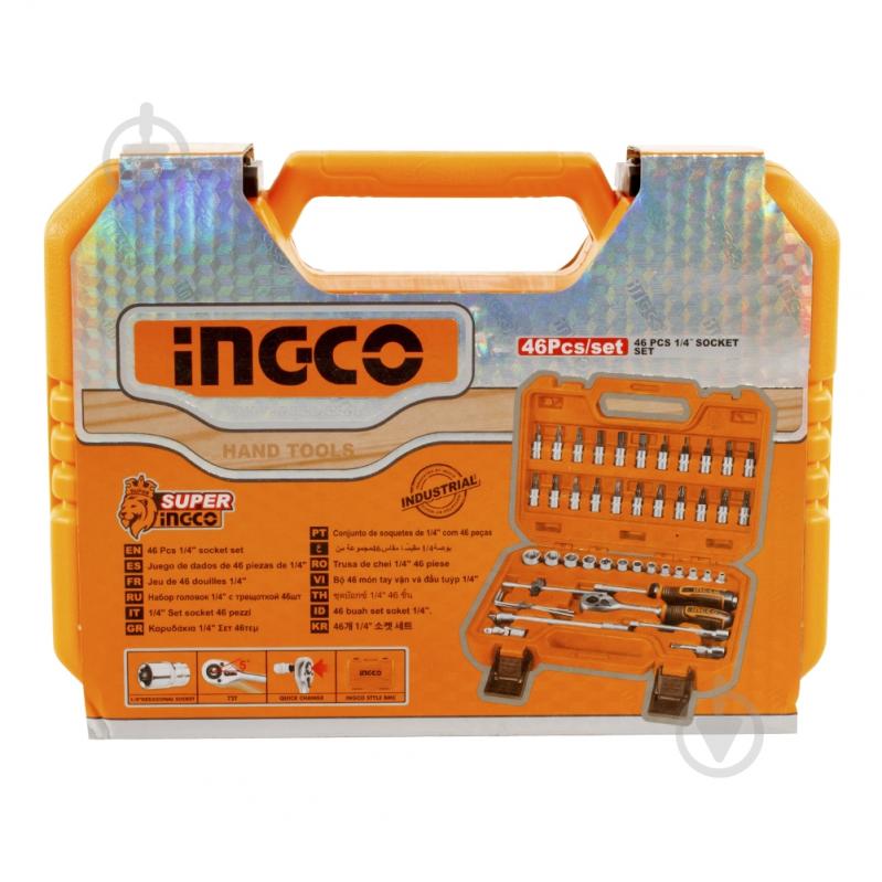 Набор головок и бит с трещоткой INGCO 1/4" 46 шт. HKTS14462 - фото 6 Набор головок и бит с трещоткой INGCO 1/4" 46 шт. HKTS14462 - фото 6