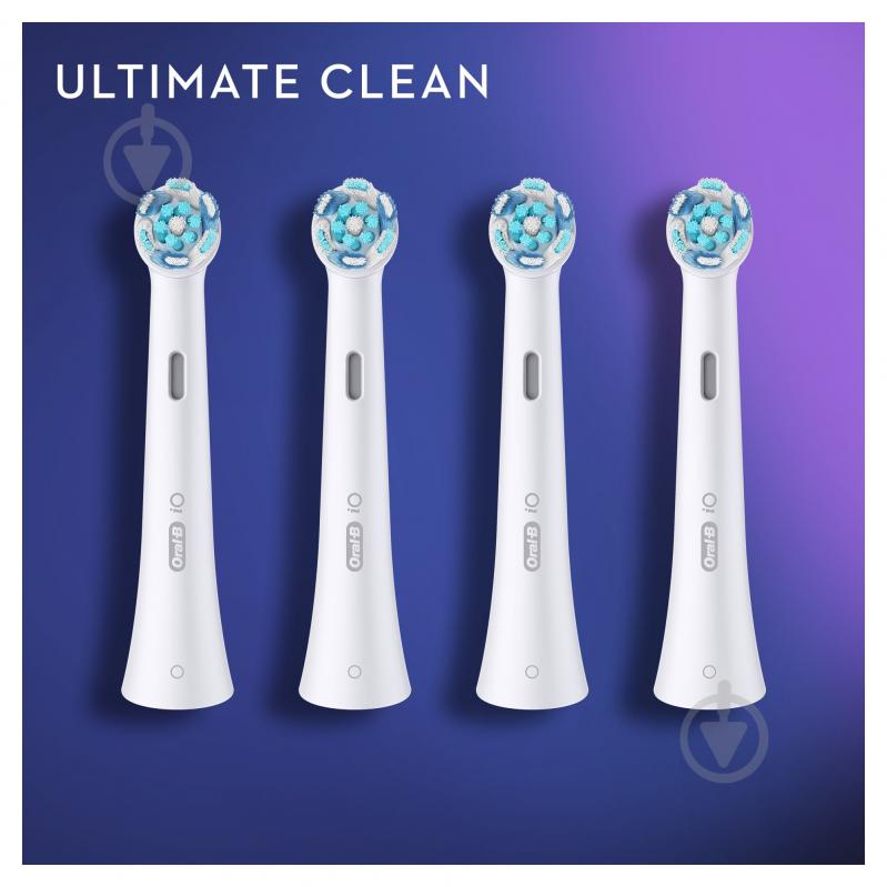 Насадки для электрической зубной щетки Oral-B iO Ultimate Clean белые, 4 шт. - фото 3