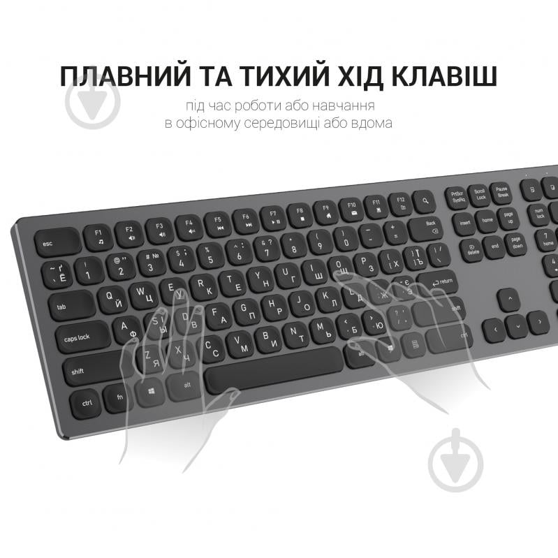 Клавиатура беспроводная OfficePro SK1550 Wireless (SK1550B) black - фото 8