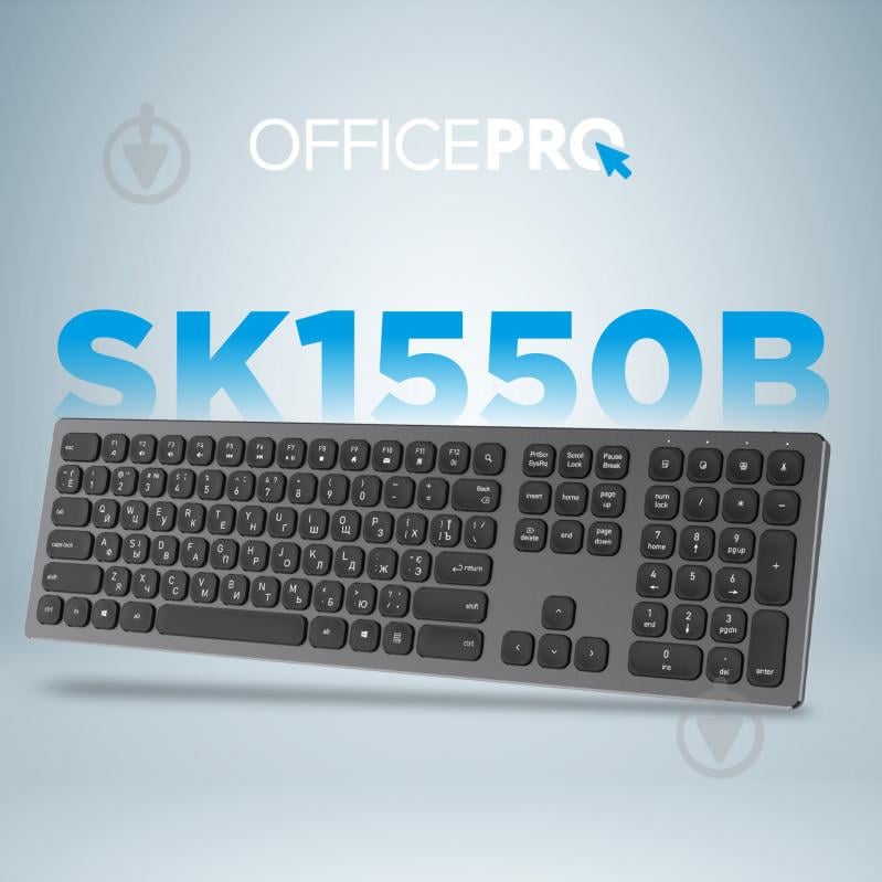 Клавиатура беспроводная OfficePro SK1550 Wireless (SK1550B) black - фото 6