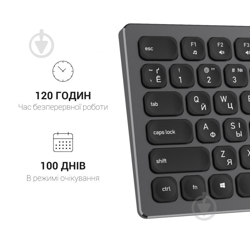 Клавиатура беспроводная OfficePro SK1550 Wireless (SK1550B) black - фото 11