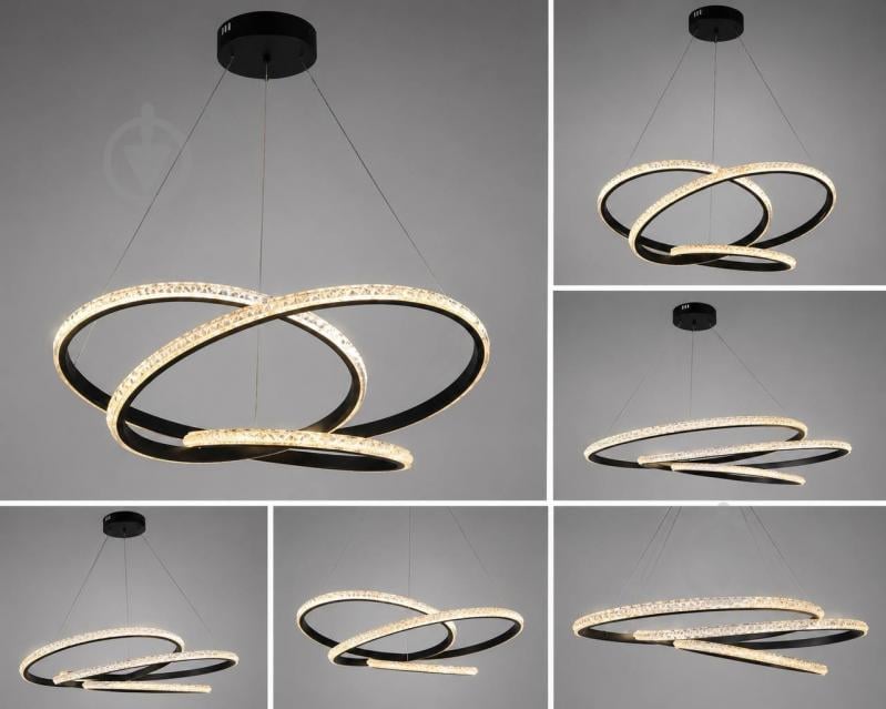 Люстра підвісна Sensio LED ORBIT 1x73 Вт чорний DK6385-500 - фото 2