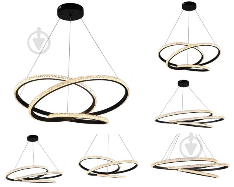 Люстра підвісна Sensio LED ORBIT 1x73 Вт чорний DK6385-500 - фото 1