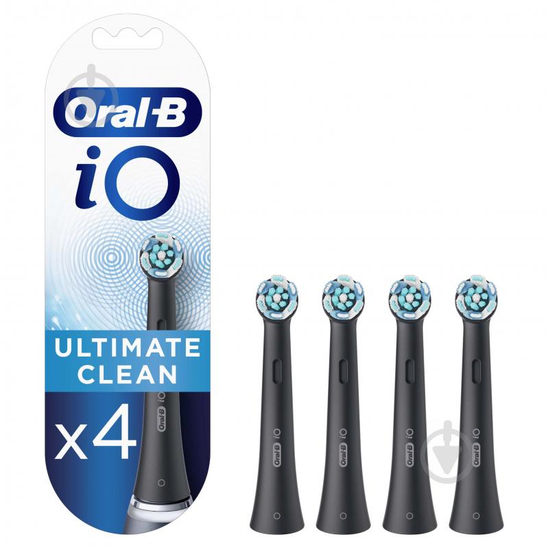 Насадки для електричної зубної щітки Oral-B iO Ultimate Clean чорні, 4 шт. - фото 1