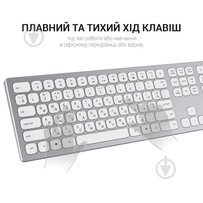 Клавиатура беспроводная OfficePro SK1550 Wireless (SK1550W) white - фото 7