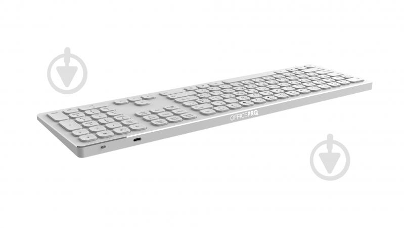 Клавиатура беспроводная OfficePro SK1550 Wireless (SK1550W) white - фото 4