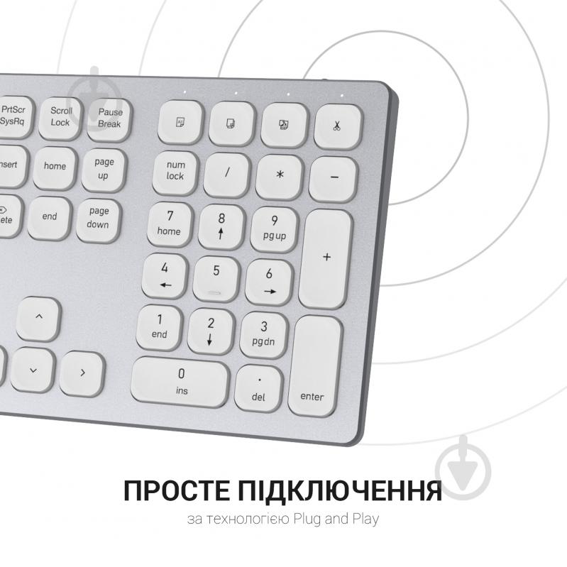 Клавиатура беспроводная OfficePro SK1550 Wireless (SK1550W) white - фото 6