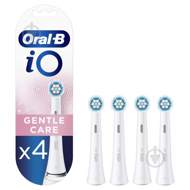 Насадки для электрической зубной щетки Oral-B iO Gentle Care белые, 4 шт. - фото 1