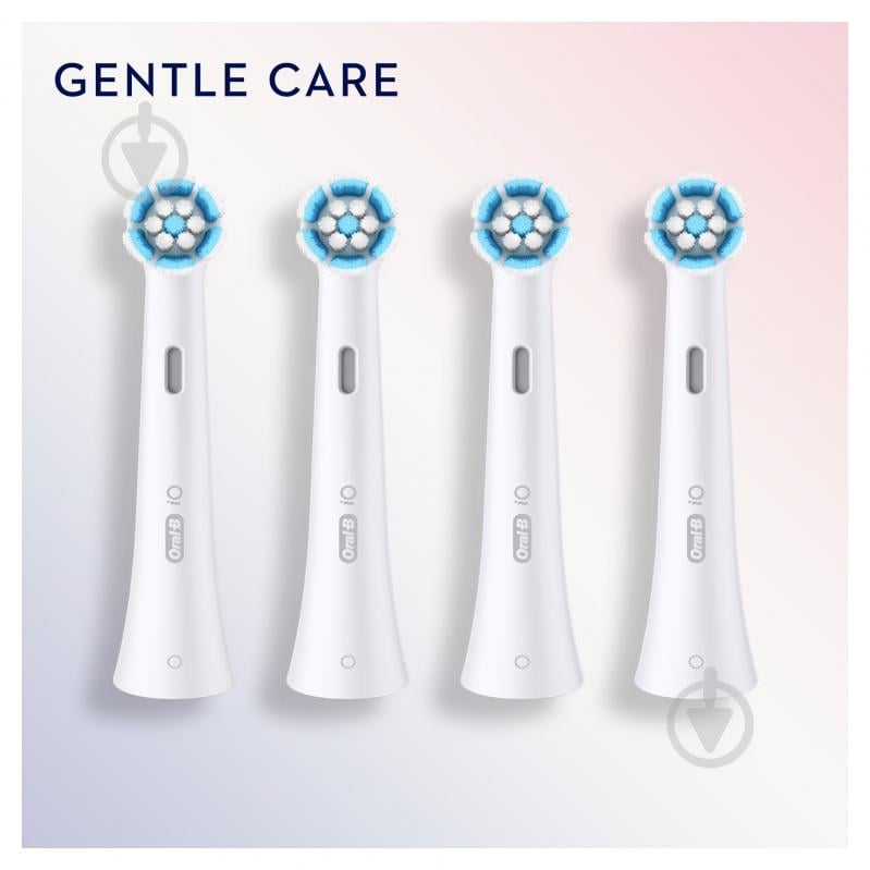 Насадки для электрической зубной щетки Oral-B iO Gentle Care белые, 4 шт. - фото 3